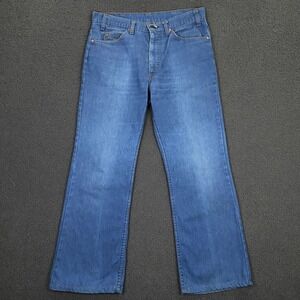 Vintage Levis 517 Bootcut Jeans FITS 32x29 Orange Tab Talon Zip Denim Made USA